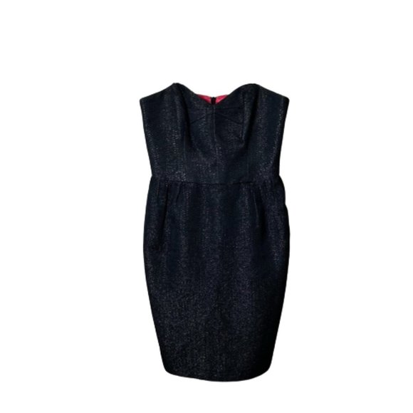 milly black sequin dress Tatum Stretch Shimmer Sequins Scoop Neck Dress in Black